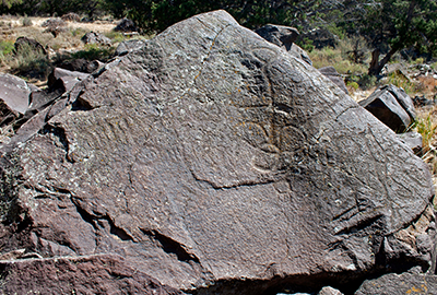 Rock art at Massacre Lake
